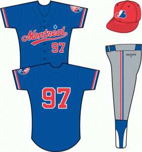 99 Montreal Expos Away Practice uniforms