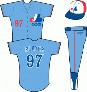 Montreal Expos Uniforms Road 78-79